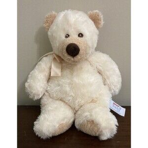 Aurora Baby Cream Ivory White Teddy Bear Plush Stuffed Animal 11”